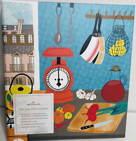 Hallmark New Recipe Album Organizer 20 Pocket Pages 40 Cards Stickers Tabs