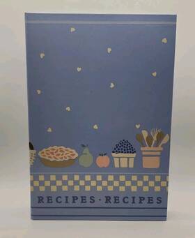 Ra1710 Hallmark Vintage 1987 Recipe Organizer Binder Cottagecore 3-ring