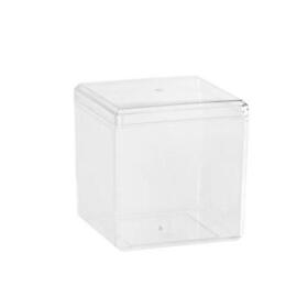 Hammont Clear Acrylic Boxes 12 Pack 3inchx3inchx3inch Cube With Bevel Edges