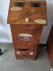 Handmade Vintage Potatoes Taters And Onions Wooden Kitchen Box Rare