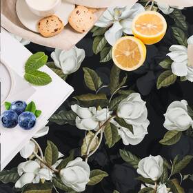 73169-1 Haokhome Shelf Liner And Cabinet Gardenia Floral Self-adhesive Drawer
