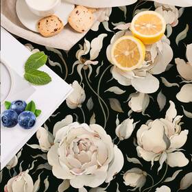 73242-1 Haokhome Shelf Liner And Cabinet Floral Peony Self-adhesive Dresser Drawer Line