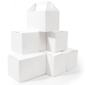 Happyhiram 973360372558 40-pack Large Gable Boxes White - 9x6x6 Inch Sturdy Welcome Gift B