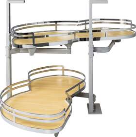 Bcso215pcmp-lh Hardware Resources Bcso215-lh 33.5 Inch Pull Out 2 Tier Blind Corner - Maple /