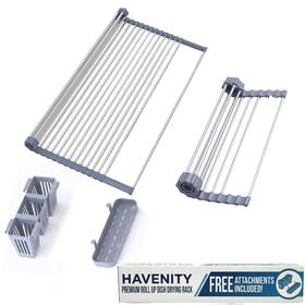 Havenity 199284491571 Expandable Roll Up Dish Drying Rack For Small Sinks -