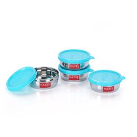 Com13178 Hazel Airtight Stainless Steel Containers For Kitchen Storage 150 Ml Each Com13178 Hazel Airtight Stainless Steel Containers For Kitchen Storage 150 Ml Each