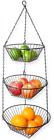 Hb44230 Home Basics Wire Hanging Basket Black 0886466442307
