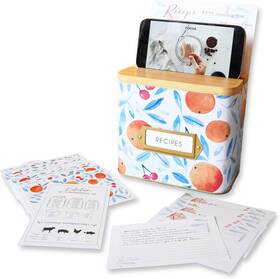 Rb2023 Hearth And Serenity Recipe Box With Cards Dividers Organizer 50 4 In 6 10