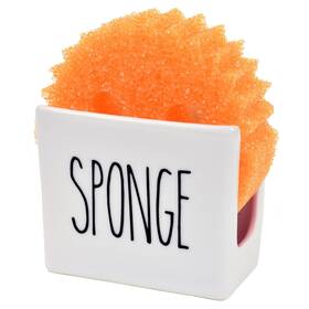 Heartland Home 060913900236 Porcelain Sponge Holder For Kitchen Sink. Compact Sink Caddy O