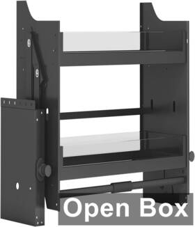 18crn Heepor - 18 Inch Kitchen Pull Down Shelf Wall Cabinet Storage Organizer Black