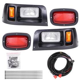 Heyjiayu 764909881787 Club Car Ds Golf Cart Halogen Headlight And Led Taillight Kit Light A
