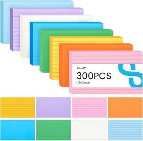 Hmc0284 Heyplace 300 Count Colored Index Cards 3x5 Inches Ruled Lined Medium Multi