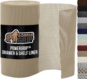 Hills Point Industries Llc 445039946944 Gorilla Grip Powergrip Drawer Shelf And Cabinet Liner Thick Strong Hold Non-ad
