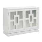 Hm-p020005 Delacora Melanie Wide Hardwood Cabinet With Mirrored Doo 715709400012