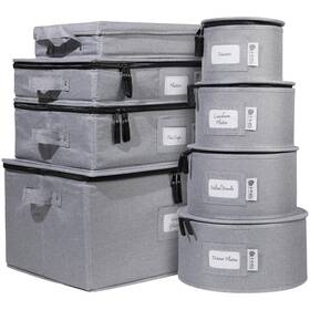 Holdn Storage 810155080846 Hard Shell China Containers 8-piece Set Moving Boxes For Dinnerware