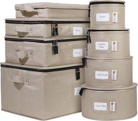 Holdn Storage 810155080853 Hard Shell China Containers 8-piece Set Moving Boxes For Dinnerware