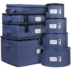 Holdn Storage 810155080860 Hard Shell China Containers 8-piece Set Moving Boxes For Dinnerware