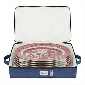 Holdn Storage 810155083939 Platter Containers - Hard Shell Protection For Fine China Sturdy Blue