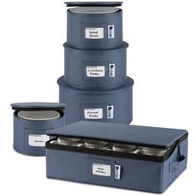 Holdn Storage 850040379846 Hard Shell China Containers 5-piece Set Moving Boxes For Dinnerware Holdn Storage 850040379846 Hard Shell China Containers 5-piece Set Moving Boxes For Dinnerware