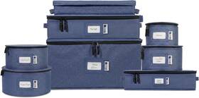 Holdn Storage Hs-709966 China Hard Shell Containers 8-piece Set Moving Boxes For Dinnerware Gla