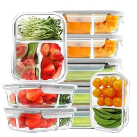G9m3g Homberking 9 Pack Glass Meal Prep Containers 3 And 2 1 Compartment Foo G9m3g Homberking 9 Pack Glass Meal Prep Containers 3 And 2 1 Compartment Foo