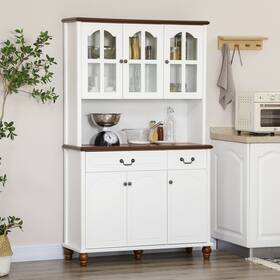 Homcom 196393144145 Kitchen Buffet With Hutch Freestanding Pantry