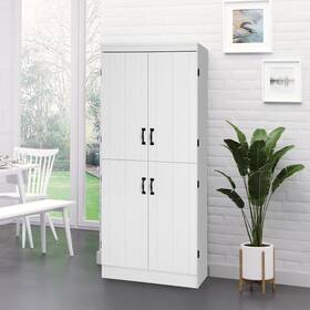 Homcom 196393255872 70 Inch 4-door Kitchen Pantry Freestanding Storage