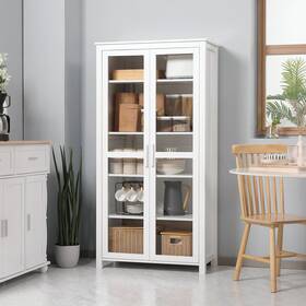 Homcom 196393442135 Freestanding Kitchen Pantry 5-tier Storage Cabinet