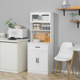 Homcom 196393442159 Freestanding Kitchen Pantry 4-door Buffet Cabinet Homcom 196393442159 Freestanding Kitchen Pantry 4-door Buffet Cabinet