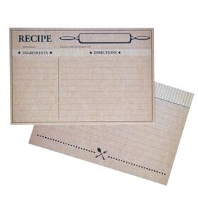 Ha-068 Home Advantage 50 Farmhouse Rustic Recipe Cards 4x6 Double Sided Kraft Design