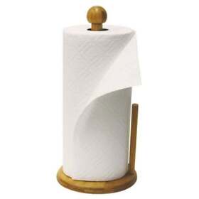 Home Basics Natural Bamboo Paper Towel Holder Brown Childrens Art