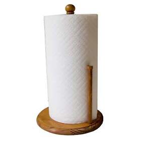 Home Basics Pine Paper Towel Holder Green