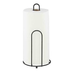 Home Basics Steel Paper Towel Holder Black