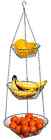 Home Comforts Decobros 3 Tier Level Wire Hanging Separate Fruit Food Basket Chrome Storage New 074994341500