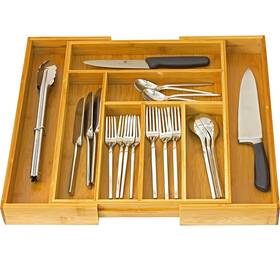 Home It 683405261759 Home-it Expandable Cutlery Drawer - Made For Utensil Organizer Flatware Div