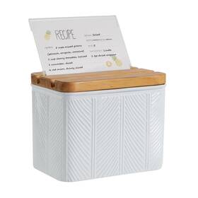 Home Palette 785249785436 Recipe Box With Cards And Dividers Set 4x6 Holder For Kitchen Counter