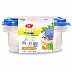 11342-12 Home Select 12 Pack - Food Storage Containers Medium Rectangle 2.3-cup 3-ct. -11342-12