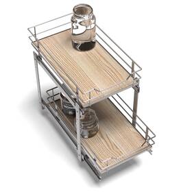 Vk40100u Home Zone Living Pull Out Kitchen Cabinet Organizer With 2 Tiers Of Storage F