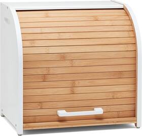 Homefully Co 369998096954 Bamboo Double Layer Bread Box For Kitchen Countertop Roll Top Brea