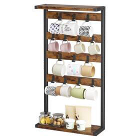 11500192 Homeiju 14-hook Large Coffee Mug Holder For Countertop/wall Mounted 4 Tier Co