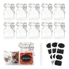 Hs-sj-12p Homelike Style 12 Pack Glass Jars With Airtight Lids 3.4 Oz Small Spice Empty Hs-sj-12p Homelike Style 12 Pack Glass Jars With Airtight Lids 3.4 Oz Small Spice Empty