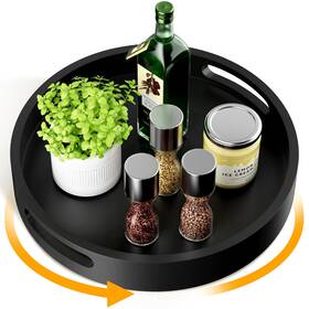 Dts-hs-13in Homerays Lazy Susan Organizer 13 Inch Non-skid Bamboo For Kitchen