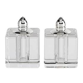 376097 Homeroots Set Of Two Clear And Silver Crystal Pepper Shakers 376097 Homeroots Set Of Two Clear And Silver Crystal Pepper Shakers