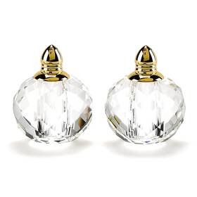 376098 Homeroots Set Of Two Clear And Gold Crystal Geometric Pepper Shakers 376098 Homeroots Set Of Two Clear And Gold Crystal Geometric Pepper Shakers