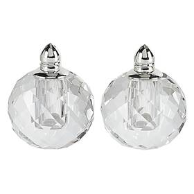 376099 Homeroots Set Of Two Clear And Silver Crystal Geometric Pepper Shakers 376099 Homeroots Set Of Two Clear And Silver Crystal Geometric Pepper Shakers