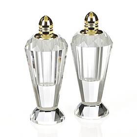 376101 Homeroots Set Of Two Clear And Gold Crystal Geometric Pepper Shakers 376101 Homeroots Set Of Two Clear And Gold Crystal Geometric Pepper Shakers