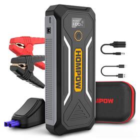 3000a Hompow 787996226385 Peak Jump Starter Battery Pack For Up To 10l Gas And 8l Diese... Fast Ship