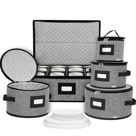 4pz-qh Homyfort M-cjh5-mkb China Storage Containers Hard Shell For Plates Moving Boxes Dishes Cup