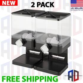 Honey-can-do 892583000054 Zevro Compact Dry Food Dispenser Dual Control Black/chrome