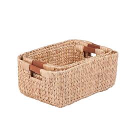 Sto-04465 Honey-can-do Rectangular Water Hyacinth Basket Set